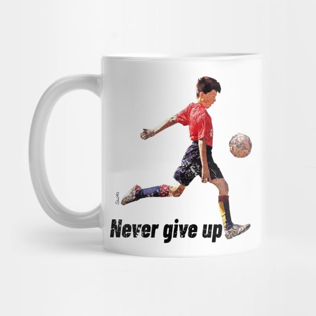 Never Give Up by SW10 - Soccer Art